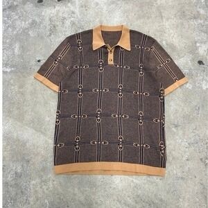 Polo All over print Knit Size XL